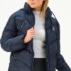 Z6769 DEWBERRY WOMEN'S COAT-NAVY-1