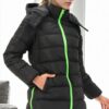 Z6770 DEWBERRY WOMEN'S COAT-BLACK-GREEN-2