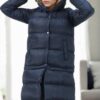 Z6772 DEWBERRY SHORTENABLE LADIES COAT-NAVY-1