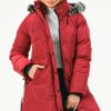 Z6774 DEWBERRY WOMEN'S COAT-BURGUNDY