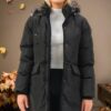 Z6774 DEWBERRY WOMEN'S COAT-PLAIN BLACK