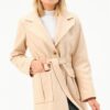 Z6778 DEWBERRY WOMEN'S COAT-BEIGE