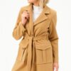 Z6778 DEWBERRY WOMEN'S COAT-CAMEL