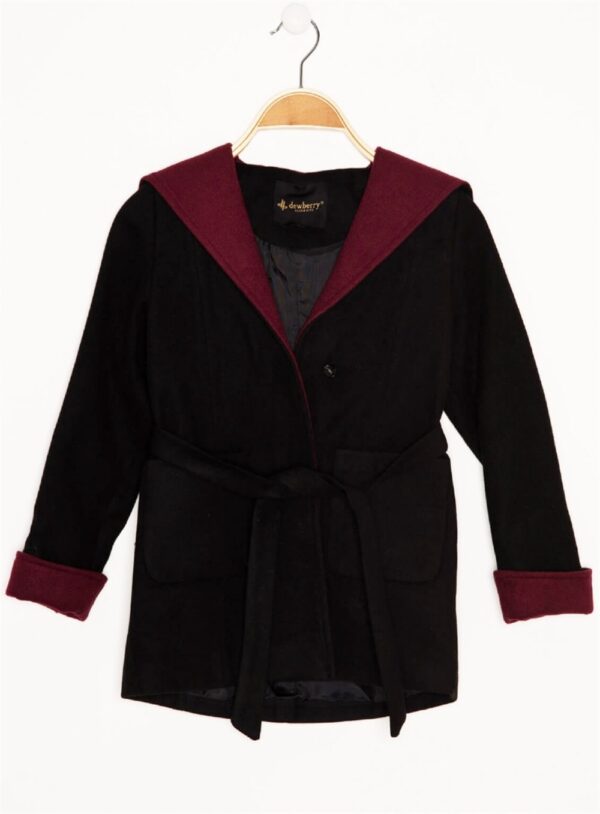 Z8002 DEWBERRY GIRLS' COAT-BLACK