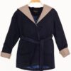 Z8002 DEWBERRY GIRLS' COAT-NAVY BLUE