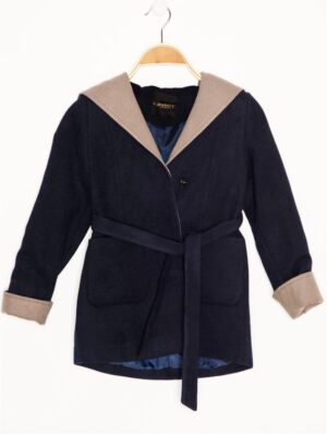 Z8002 DEWBERRY GIRLS' COAT-NAVY BLUE