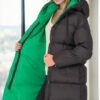 Z9687 DEWBERRY WOMEN'S COAT-BLACK-GREEN