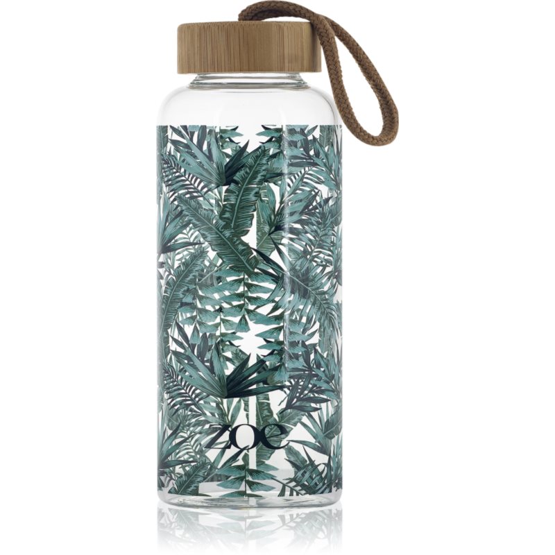 ZOE Bamboo Glass Bottle Kulacs szín Tropic green 550 ml