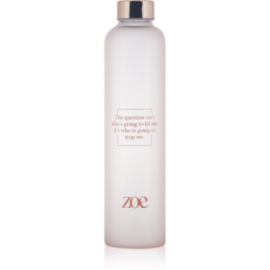 ZOE Zoe Quote Glass Bottle kulacs szín Pink 750 ml