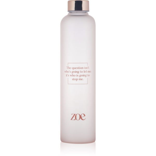 ZOE Zoe Quote Glass Bottle kulacs szín Pink 750 ml