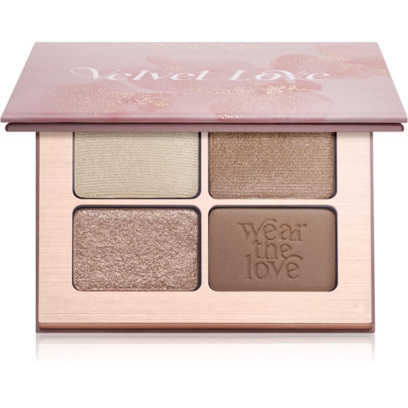 ZOEVA Velvet Love Eyeshadow Quad szemhéjfesték paletta árnyalat Beautiful Bright Eyes 4x1