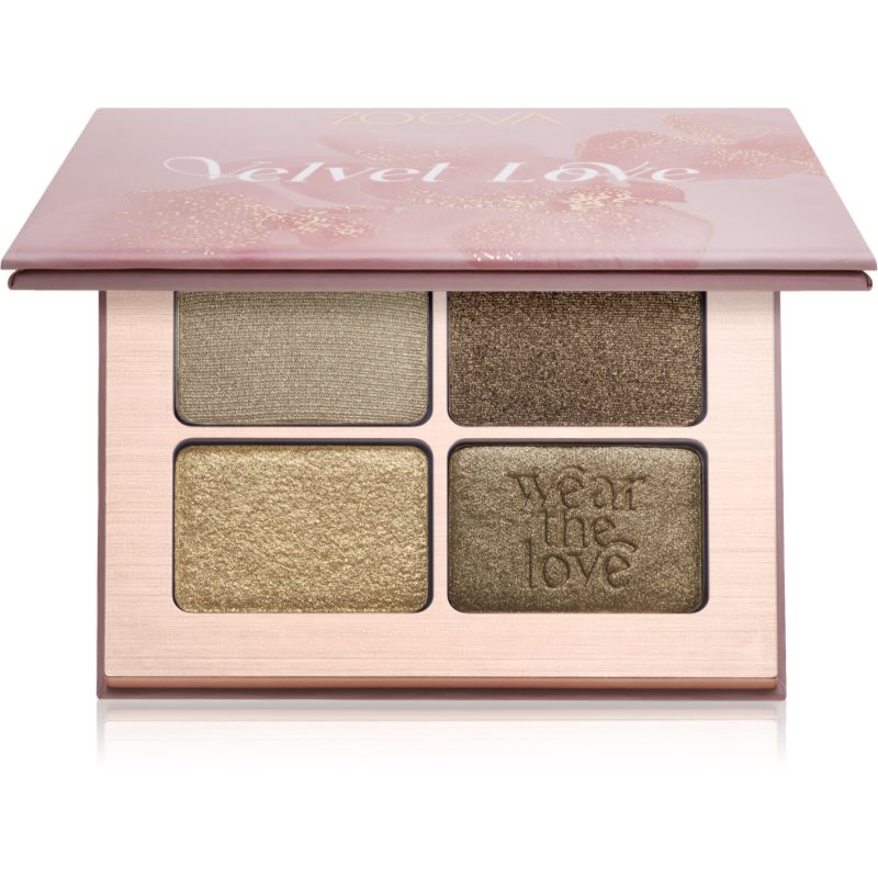 ZOEVA Velvet Love Eyeshadow Quad szemhéjfesték paletta árnyalat Emerald Green Eyes 4x1
