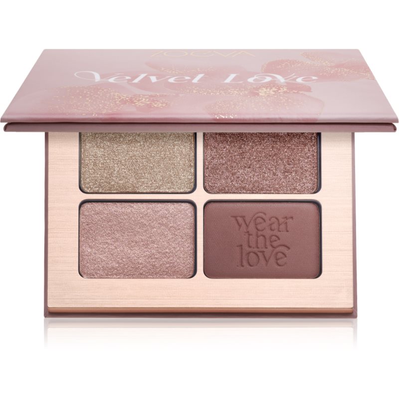 ZOEVA Velvet Love Eyeshadow Quad szemhéjfesték paletta árnyalat Purple Haze Eyes 4x1