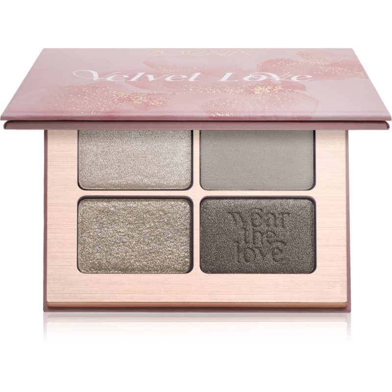 ZOEVA Velvet Love Eyeshadow Quad szemhéjfesték paletta árnyalat Smoky Sultry Eyes 4x1