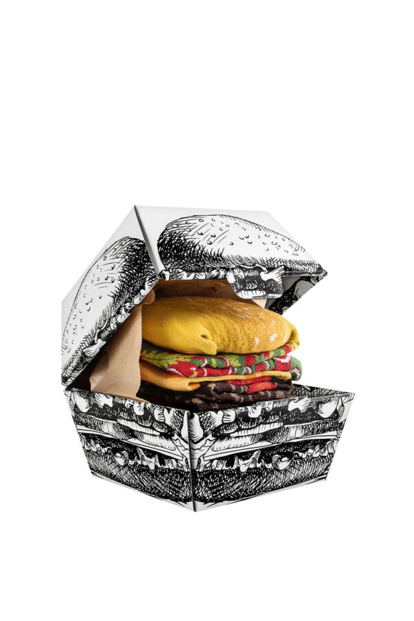 ZOOKSY/RAINBOW SOCKS Rainbow Socks Burger Socks 2 pár