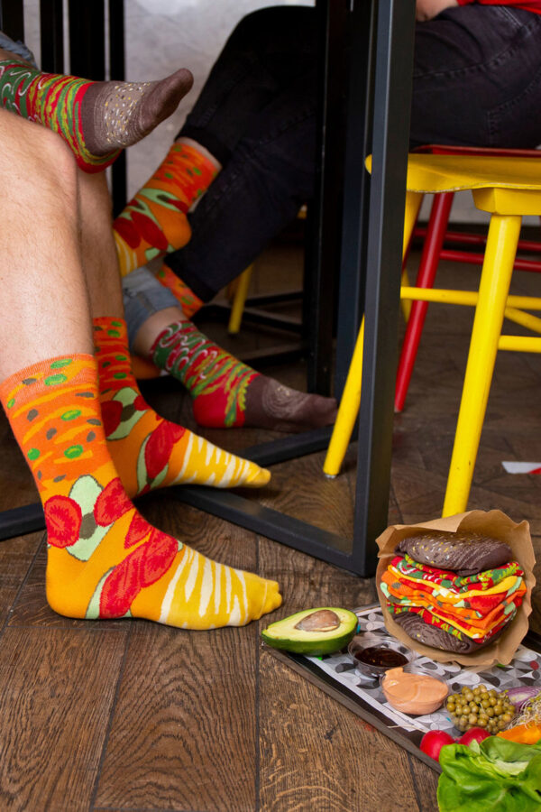 ZOOKSY/RAINBOW SOCKS Rainbow Socks Burger Vege Socks 2 pár