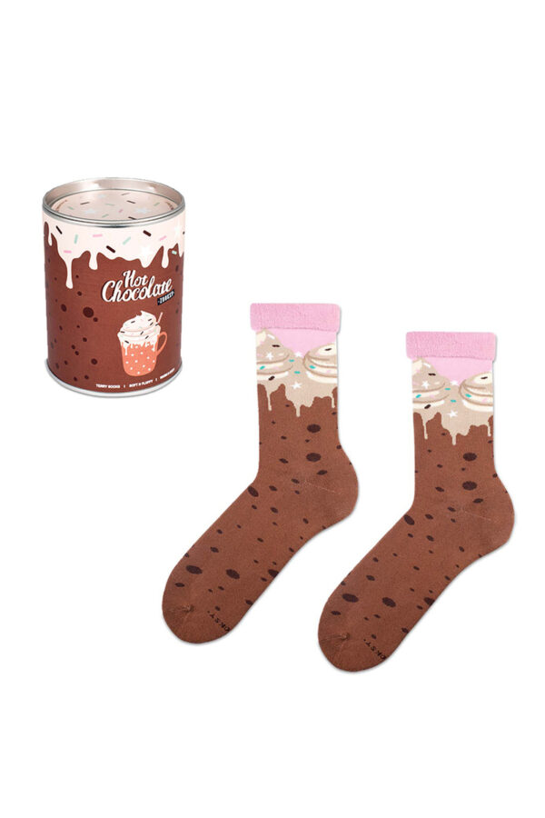 ZOOKSY/RAINBOW SOCKS Zooxy Terry meleg téli csokoládé zokni