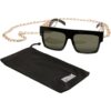 Zakynthos Sunglasses with Chain - Black