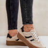 Zamászos platform sportcipő bézs Zazoo N1176