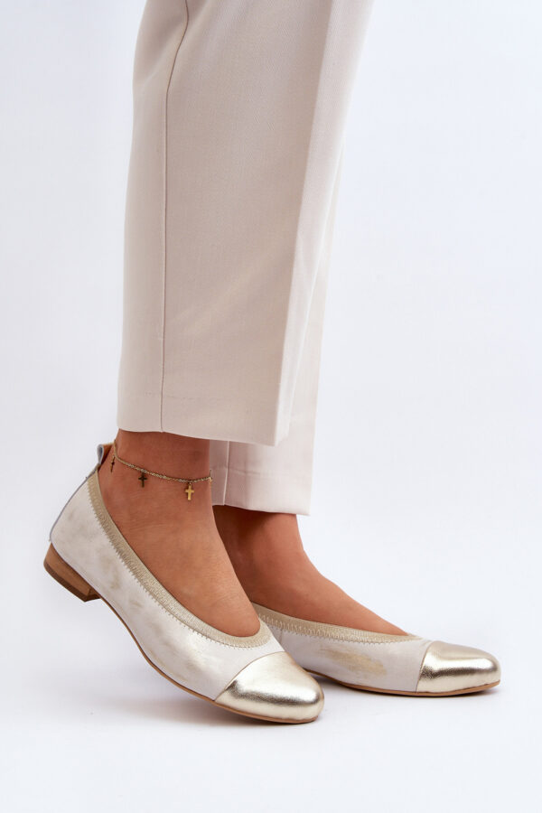 Zazoo 2890 Bőr Balerina Gold Distressed