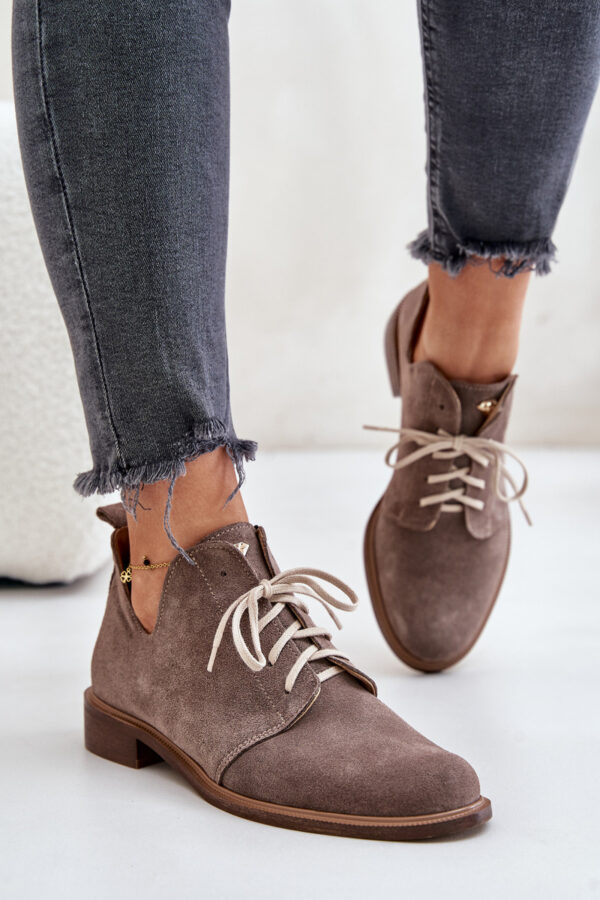 Zazoo 2959 Velúr Oxford fűzős lapos sarkú
