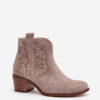 Zazoo 3426 női velúr cowboy csizma Cappucino