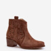 Zazoo 3426 női velúr cowboy csizma barna