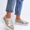 Zazoo Leather Platform Half Shoes Beige Hypnosis