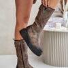 Zazoo Leather women's boots with wool brown