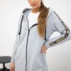 Zip-up sweatshirt at the back grey