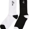 Zodiac Socks 2-Pack black/white leo