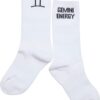 Zodiac socks Gemini white