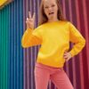 Żółta bluza dziecięca Set-In Sweat Fruit of the Loom
