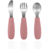 Zopa Silicone Children's Cutlery étkészlet gyermekeknek 6 m+ Old Pink 3 db-ár