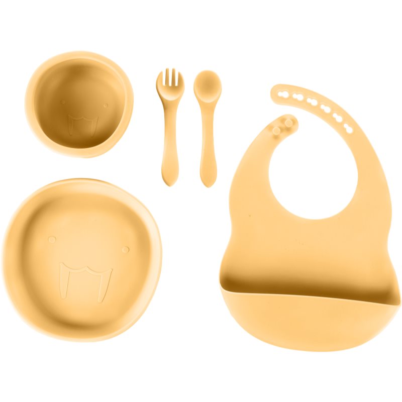 Zopa Silicone Set etetőszett gyermekeknek Mustard Yellow-Ár