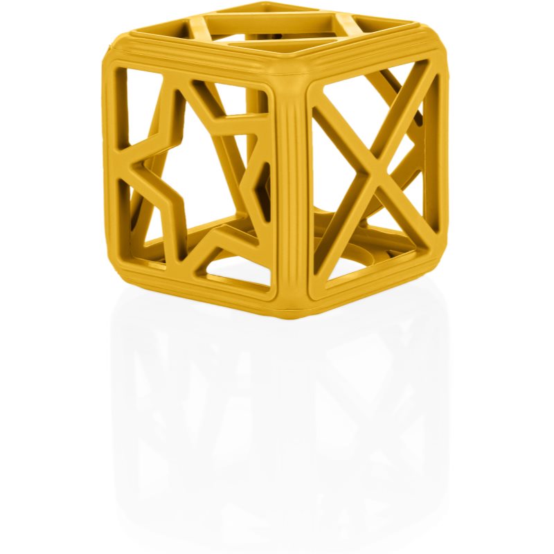 Zopa Silicone Teether Square rágóka 0 m+ Mustard Yellow 1 db-ár