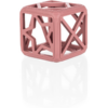Zopa Silicone Teether Square rágóka 0 m+ Old Pink 1 db-ár