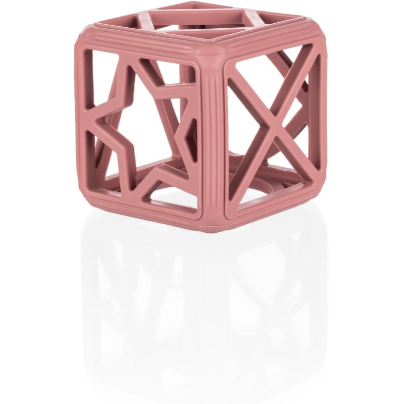 Zopa Silicone Teether Square rágóka 0 m+ Old Pink 1 db-ár