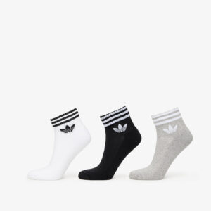 adidas 3-Stripes Ankle Socks 3-Pack White/ Medium Grey Heather/ Black S-alacsony-ár