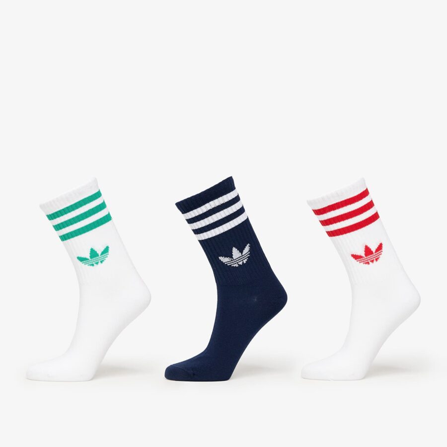adidas 3-Stripes Crew Socks 3-Pack White/ Black/ Black S-alacsony-ár