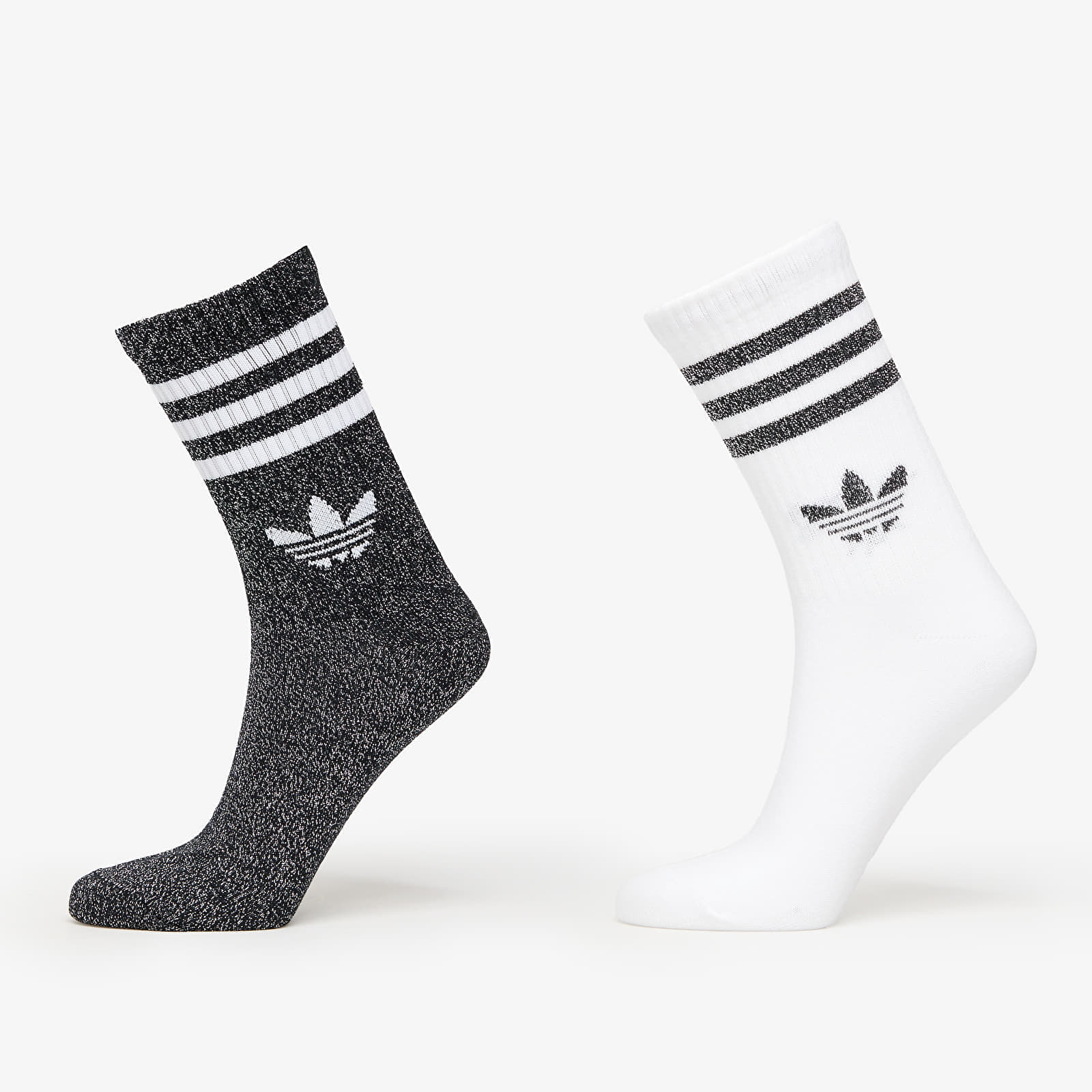 adidas 3-Stripes Glitter Crew Socks 2-Pack Black/ Lucid Red/ Lucid Blue S-alacsony-ár