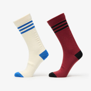 adidas 3 Stripes Textured Crew Socks 2-Pack Cream White/ Preloved Ruby S-alacsony-ár