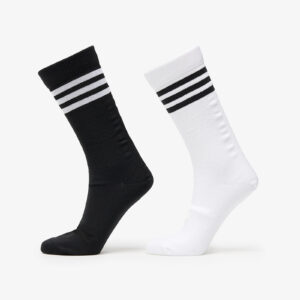 adidas 3 Stripes Textured Crew Socks 2-Pack White/ Black L-alacsony-ár