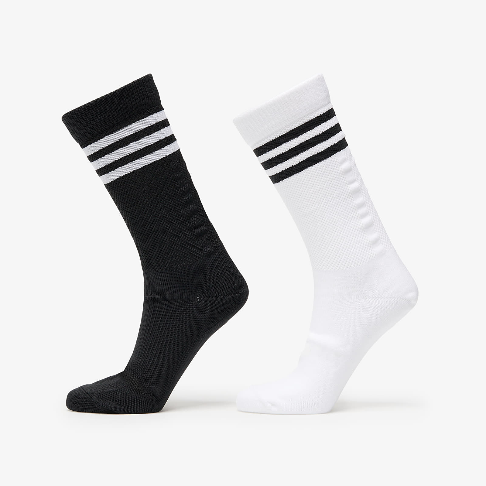 adidas 3 Stripes Textured Crew Socks 2-Pack White/ Black L-alacsony-ár