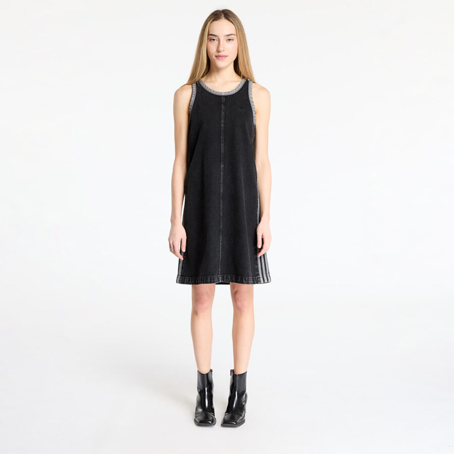 adidas Adicolor Denim 3 Stripes Tank Dress Black/ True Black Denim XS-alacsony-ár
