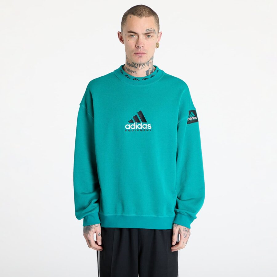 adidas Equipment Reflective Crew Neck Sweatshirt Green/ Equipment Green M-alacsony-ár