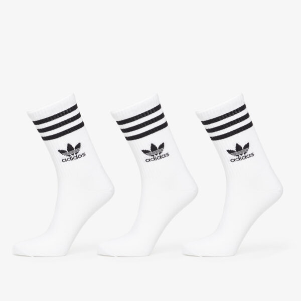 adidas Mid Cut Crew Sock 3-Pack White S-alacsony-ár