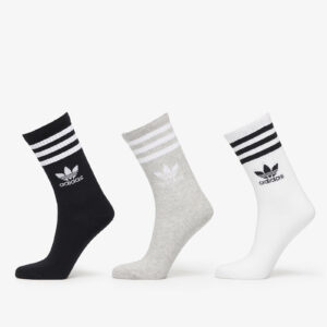 adidas Mid Cut Crew Socks 3-Pack White/ Medium Grey Heather/ Black M-alacsony-ár