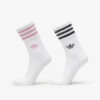 adidas Mid-Cut Glitter Crew Socks 2-Pack White/ Bliss Pink/ Black S-alacsony-ár