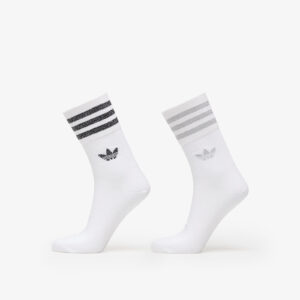 adidas Mid-Cut Glitter Crew Socks 2-Pack White/ Grey Two/ Black S-alacsony-ár